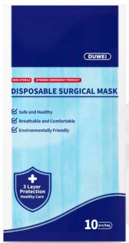 10x Disposable Surgical Masks - BFE > 95%